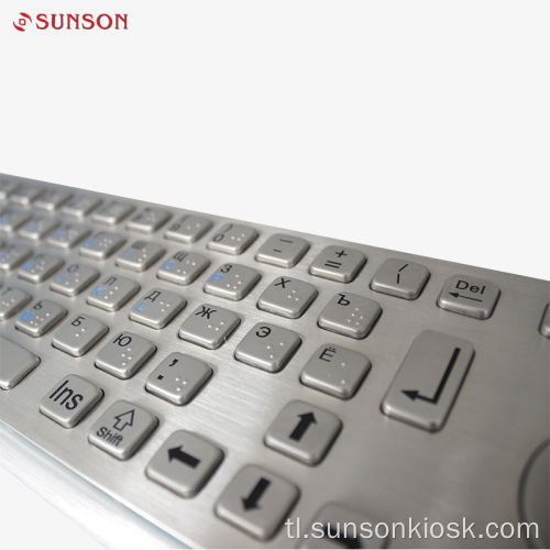 IP65 hindi kinakalawang na asero keyboard na may trackball para sa sariling serbisyo terminal